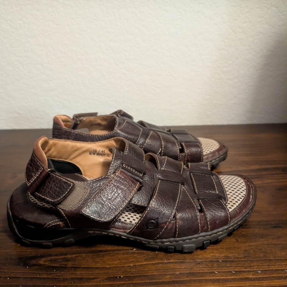 Born Men's Fisherman Brown Leather Sandals